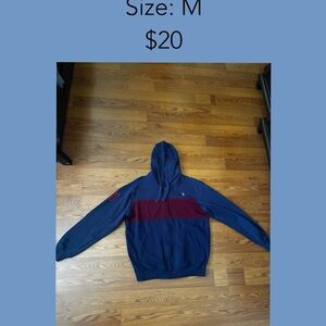 U.S. Polo Assn. Blue and Red Zip Up Sweater